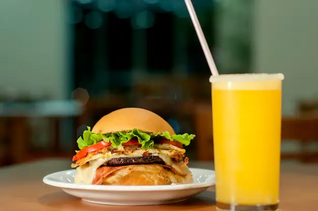 Hamburguer + Suco de Laranja